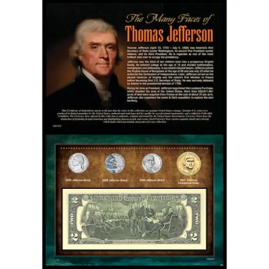 Many Faces of Thomas Jefferson Coin & Currency {1}