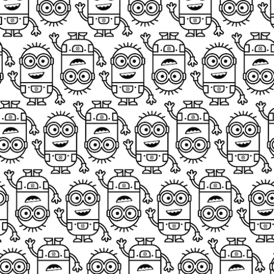 RoomMates Minions Line Art Black Peel & Stick Wallpaper {1}