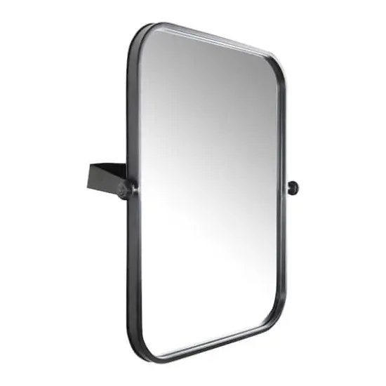 Hello Honey&reg; 24'' Metal Framed Pivoting Wall Mirror Black {3}