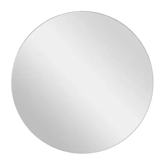 White Contemporary Wall Mirror, 24" x 1" x 24" {1}