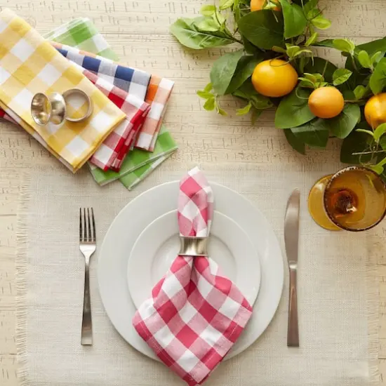 DII&reg; Assorted Color Checkers Napkin, 6ct. {3}