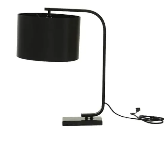 22" Black Metal Traditional Table Lamp {11}