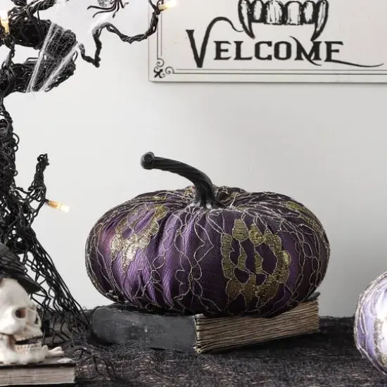 Assorted 7" Lace Net Tabletop Fabric Pumpkin, 1pc. by Ashland&reg; {5}