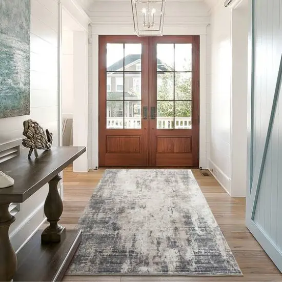 Glitzhome&reg; Abstract Area Rug Blue/Ivory/Tan {3}