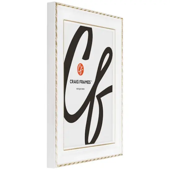 4 Pack: Craig Frames Victoria White and Gold Picture Frame {4}