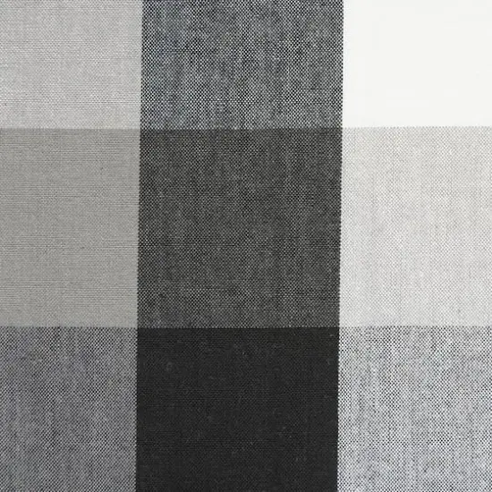 DII&reg; 108" Tri-Color Check Table Runner Black {5}