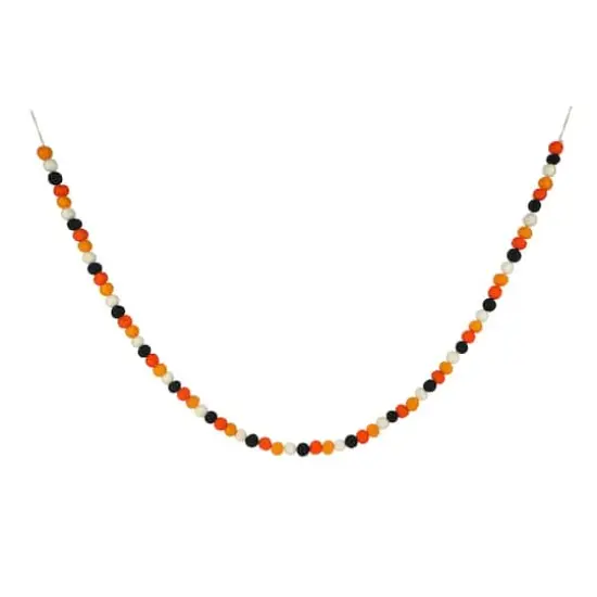 6ft. Orange, Black & White Felt Pom Pom Garland by Ashland&reg; {1}