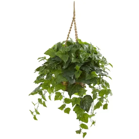 38" London Ivy Artificial Plant in Hanging Basket (Real Touch) {1}