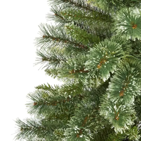 5ft. Unlit Wisconsin Slim Snow Tip Pine Artificial Christmas Tree {4}