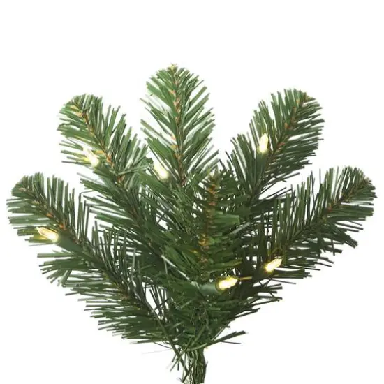 7.5ft. Pre-Lit Slim Oregon Fir Artificial Christmas Tree, Warm White LED Lights {4}