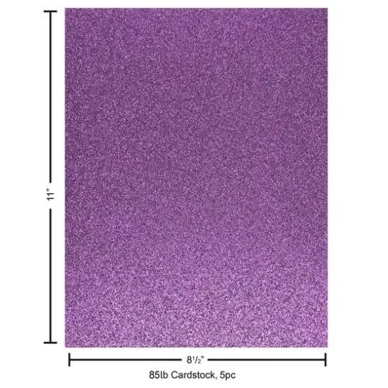 PA Paper™ Accents 8.5" x 11" 85lb. Glitter Cardstock, 5 Sheets Sweet Pea {5}