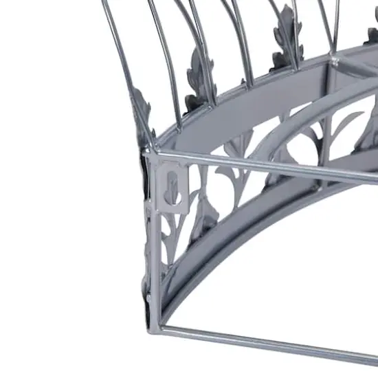 Hello Honey&reg; 29" Metal Curtain Crown Silver {4}