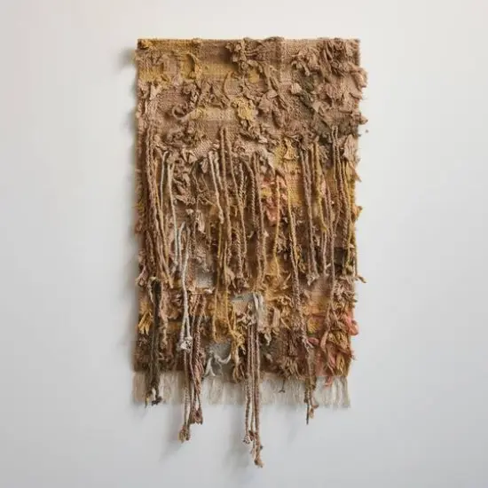 Hello Honey&reg; Multicolor Woven Cotton with Fringe Chindi Wall Hanging {3}