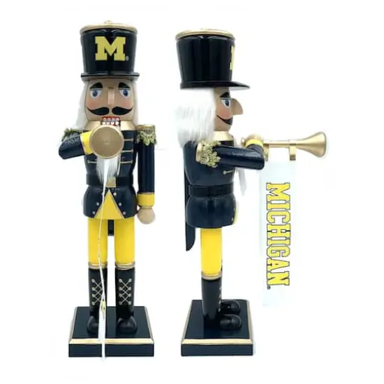 14" College Bugler Nutcracker Michigan {1}