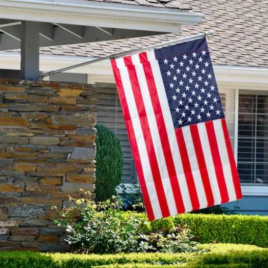 Patriotic Americana Embroidered Outdoor House Flag, 28" x 40" {4}