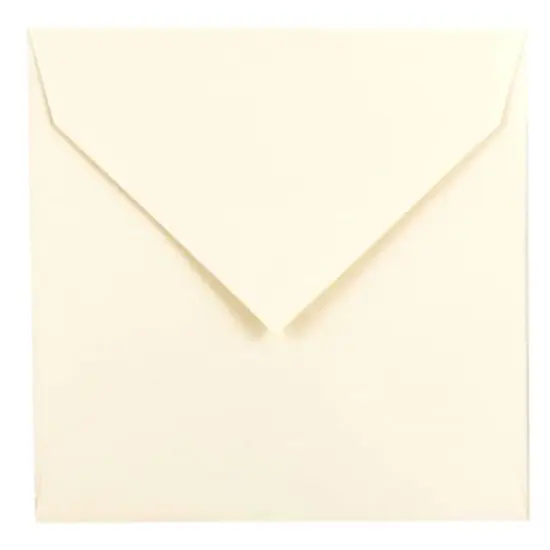 JAM Paper 7.5" x 7.5" Natural White Square Invitation Euro Flap Envelopes, 25ct. {1}