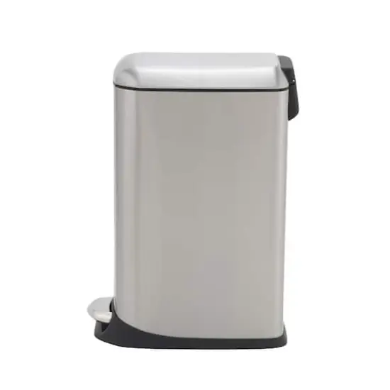 Household Essentials 5 gal. Slim Stainless Steel Trash Can {8}