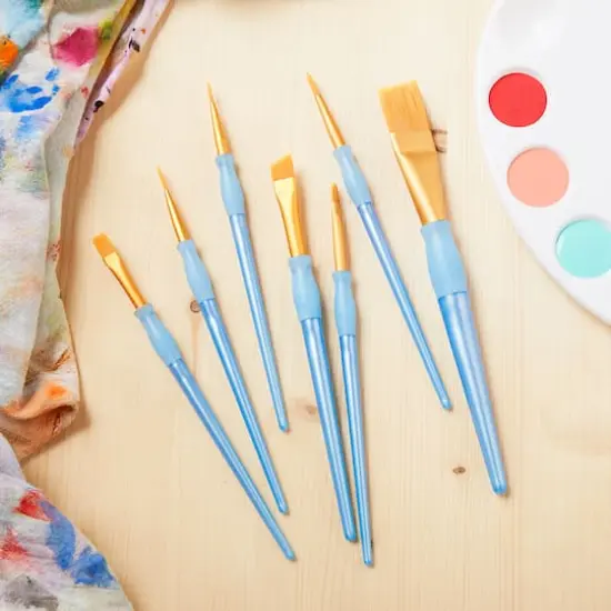 Golden Taklon Angular Brush Super Value Pack By Craft Smart&reg; {3}