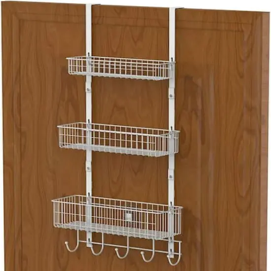 NEX&trade; White Over The Door Hanging Organizer Rack {6}