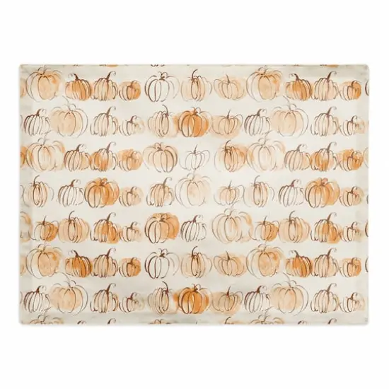 Watercolor Fall Pumpkins Polyester Twill Placemat {1}