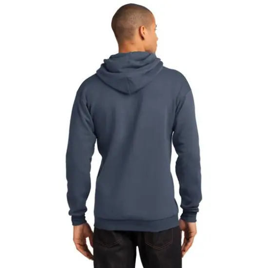 Port & Company® Darks Core Fleece Pullover Hooded Sweatshirt Steel Blue {6}