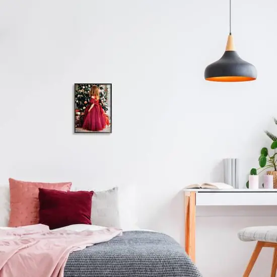 Stupell Industries Child On Christmas Day Gifts Black Framed Giclee Art {3}