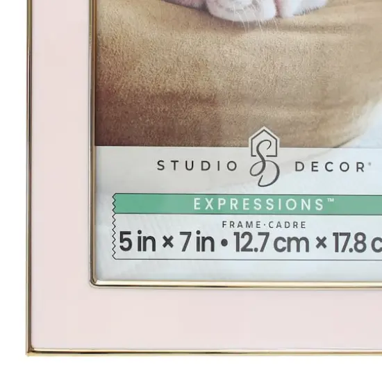 Expressions&trade; 5" x 7" Gold Trim Tabletop Frame by Studio D&eacute;cor&reg; Pink {3}