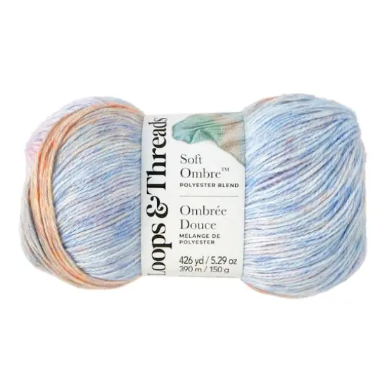 Soft Ombre&trade; Yarn by Loops & Threads&reg; Orange/Pink/Blue {1}
