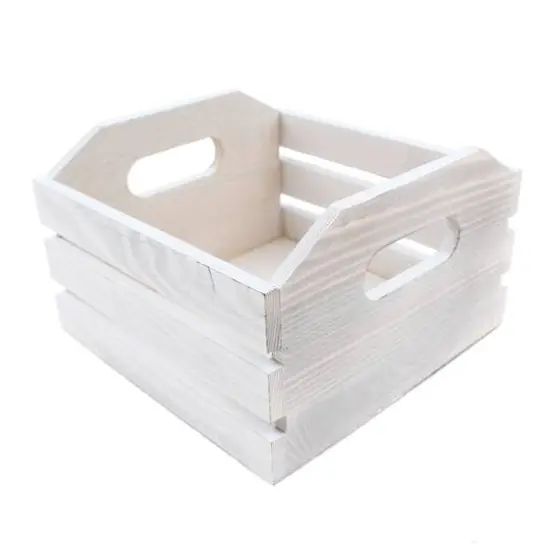 ArtSkills&reg; 7" Medium Rustic Whitewash Crate, 4ct. {3}