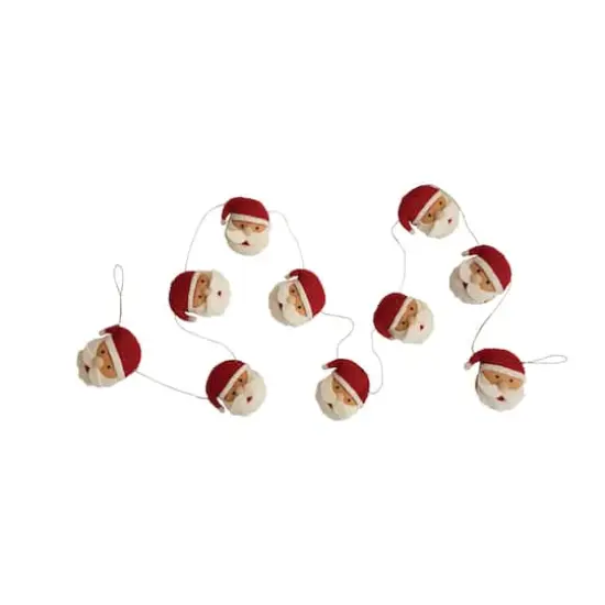Hello Honey&reg; 6ft. Jute & Wool Felt Santa Garland {4}