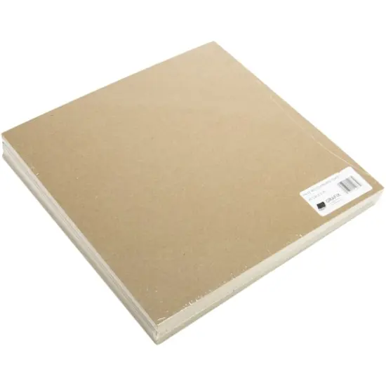 Grafix Medium Weight Chipboard Sheets 12"X12" 25/Pkg-Natural {3}