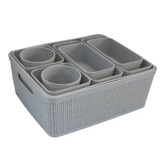 Simplify 10-Piece Organizing Basket Set White {2}