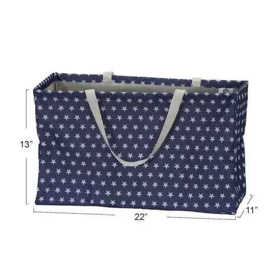 Household Essentials Krush&reg; Blue Stars Canvas Tote {4}