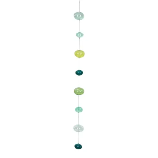 Hello Honey® 4ft. Blues & Greens Hand Blown Bubble Glass Garland {1}