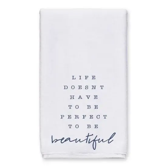 Life is Beautiful Tea Towel Set White {3}