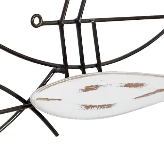 Black Metal Coastal Wall Decor 21" x 39" x 2" {5}