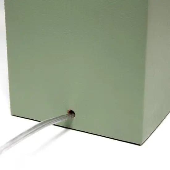 Lalia Home Lexington 21" Sage Green Leather Base Table Lamp with USB Port {10}