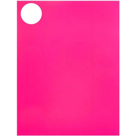 JAM Paper Circular Seal & Rectangular Mailing Address Label Combo Set Neon Pink {7}