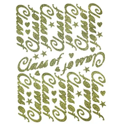 JAM Paper Class Of Gold Standard Script Stickers {1}