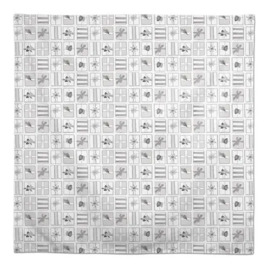 Silver Presents 58x58 Tablecloth {1}