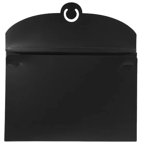 JAM Paper Black 6.5" x 9.5" Plastic Portfolio {3}