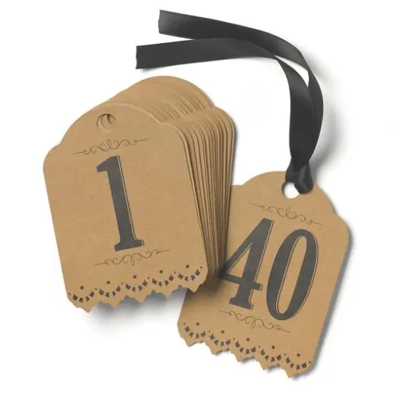 Hortense B. Hewitt Co. Vintage Kraft Table Number Tags {1}