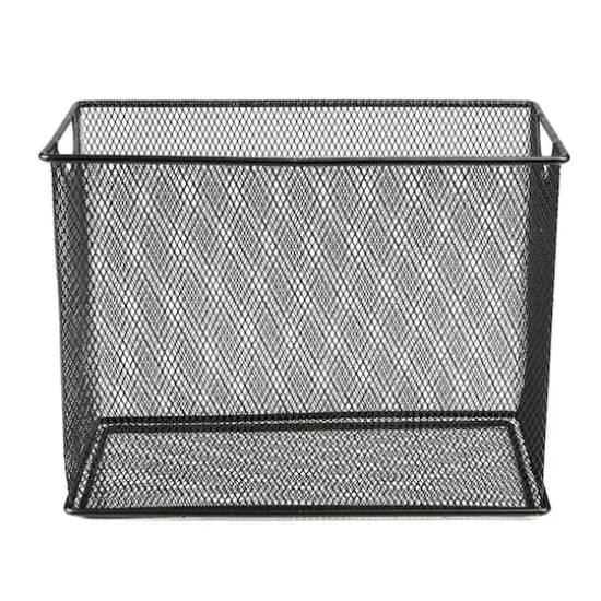 Mind Reader Metal Mesh File Organizer Storage Basket Black {6}