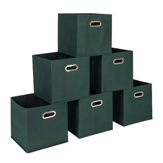 Household Essentials Square Storage Bin Dark Green {1}