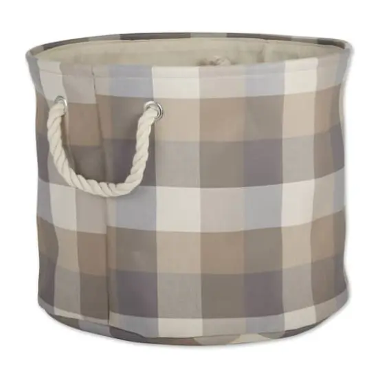 DII&reg; 15" Tri Color Round Fabric Bin Tri Color Stone {1}