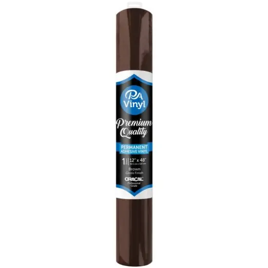 PA Vinyl Gloss Permanent Adhesive Vinyl Brown {1}