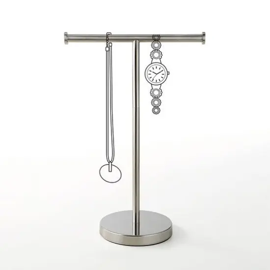SunnyPoint 17" Silver Heavy Weight Hand Towel Rack & Accessories Jewelry Stand {5}