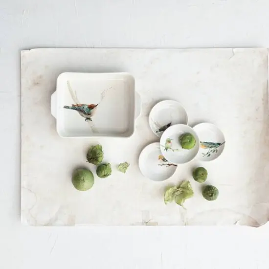 Hello Honey&reg; 9" Avian Elegance 1-Quart Stoneware Baker {5}