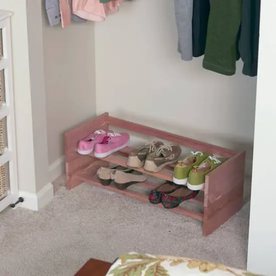 Household Essentials CedarFresh Stackable Cedar Shoe Rack {4}