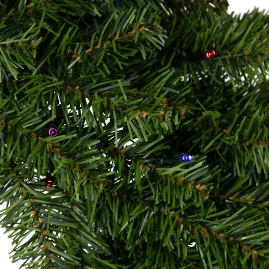 30" LED Canadian Pine Artificial Christmas Wreath {7}